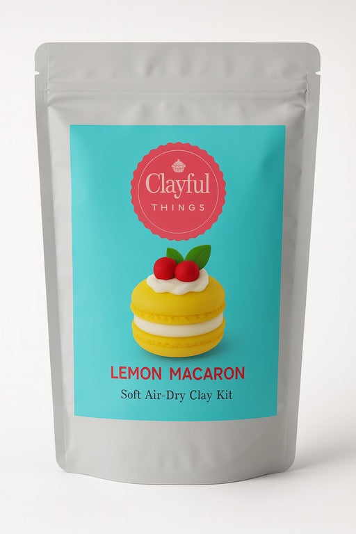 Luscious Lemon Macaron DIY Soft Air Dry Clay Kit