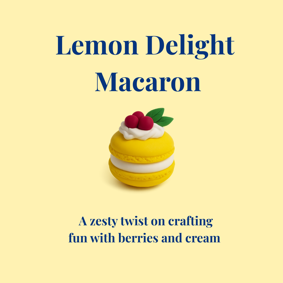 Luscious Lemon Macaron DIY Soft Air Dry Clay Kit