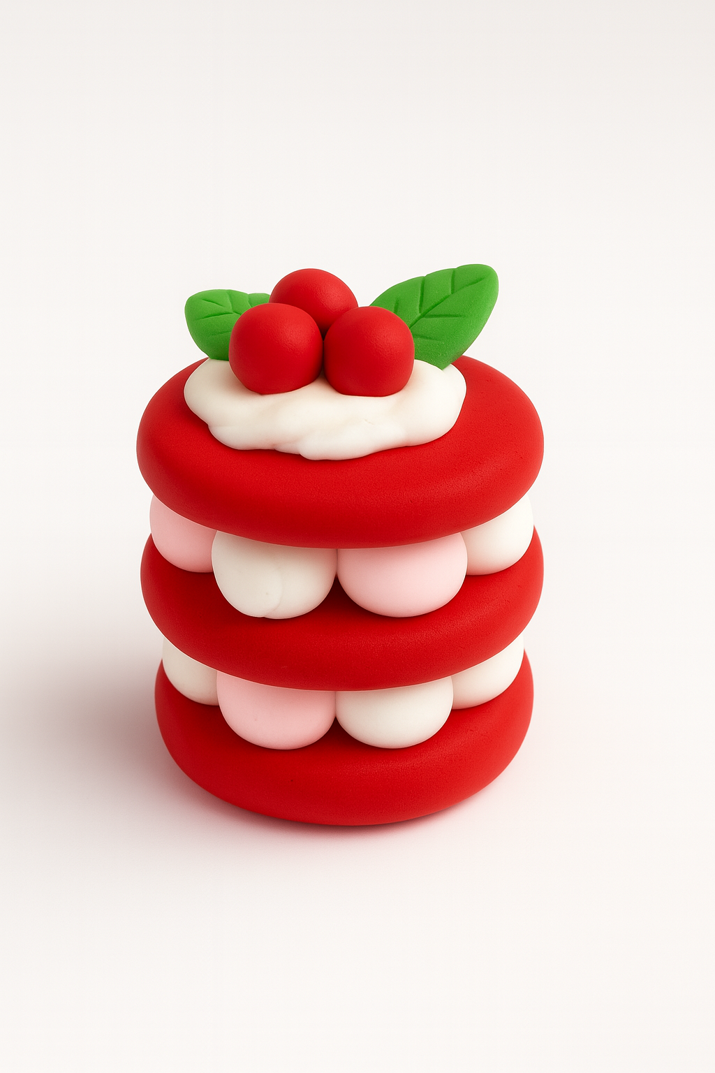 Cherry Velvet Cake DIY Soft Air-Dry Clay Kit