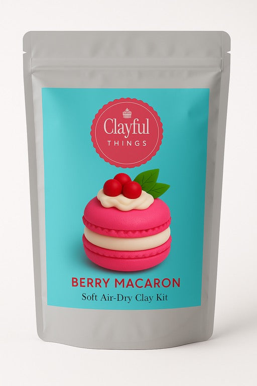 Berry Bliss  Macaron DIY Soft Air-Dry Clay Kit