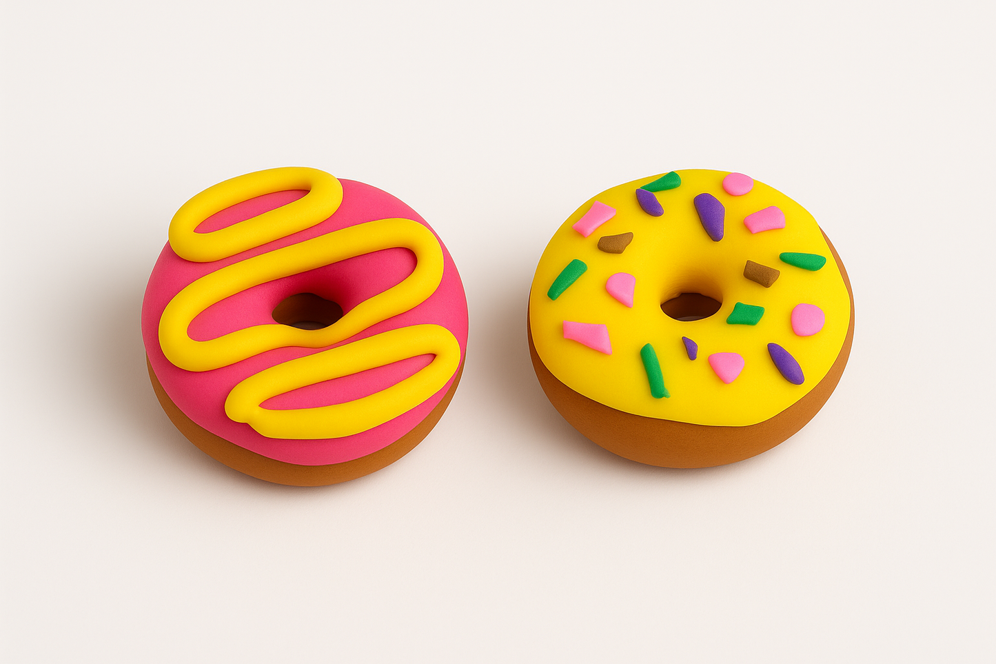 🍩 Confetti Donuts DIY Soft Air-Dry Clay Kit